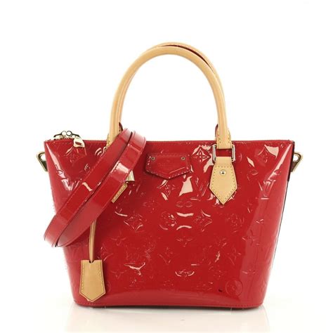 louis vuitton handbags red patent|louis vuitton vernis leather strap.